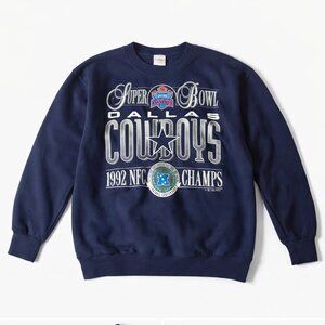 Vintage 1992 Dallas Cowboys Super Bowl XXVII NFC Champs Crewneck XL Tultex USA